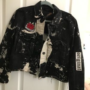 Black Patch Jean Jacket